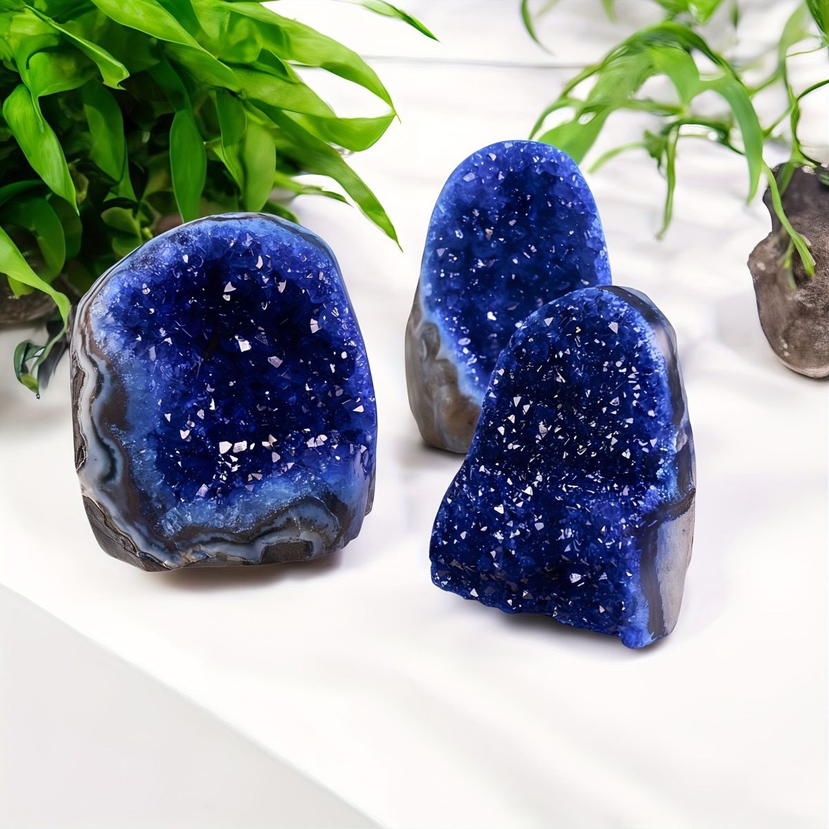1pc Elegant Blue Crystal Cluster, Artificial Vertical Quartz Crystal Cluster Decoration, High-end Living Room and Office Decoration, Handicraft Collection, Cathedral Mystery Stone - Unique Gift Idea - Image 38