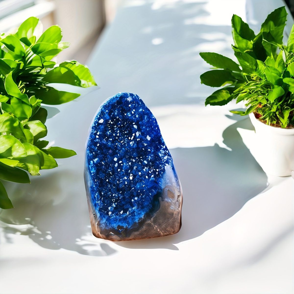 1pc Elegant Blue Crystal Cluster, Artificial Vertical Quartz Crystal Cluster Decoration, High-end Living Room and Office Decoration, Handicraft Collection, Cathedral Mystery Stone - Unique Gift Idea - Image 53