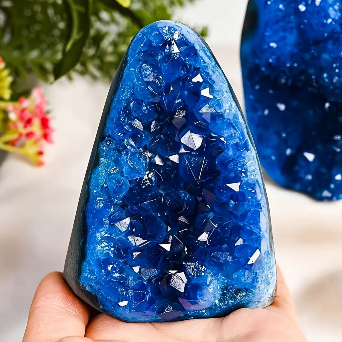 1pc Elegant Blue Crystal Cluster, Artificial Vertical Quartz Crystal Cluster Decoration, High-end Living Room and Office Decoration, Handicraft Collection, Cathedral Mystery Stone - Unique Gift Idea - Image 41