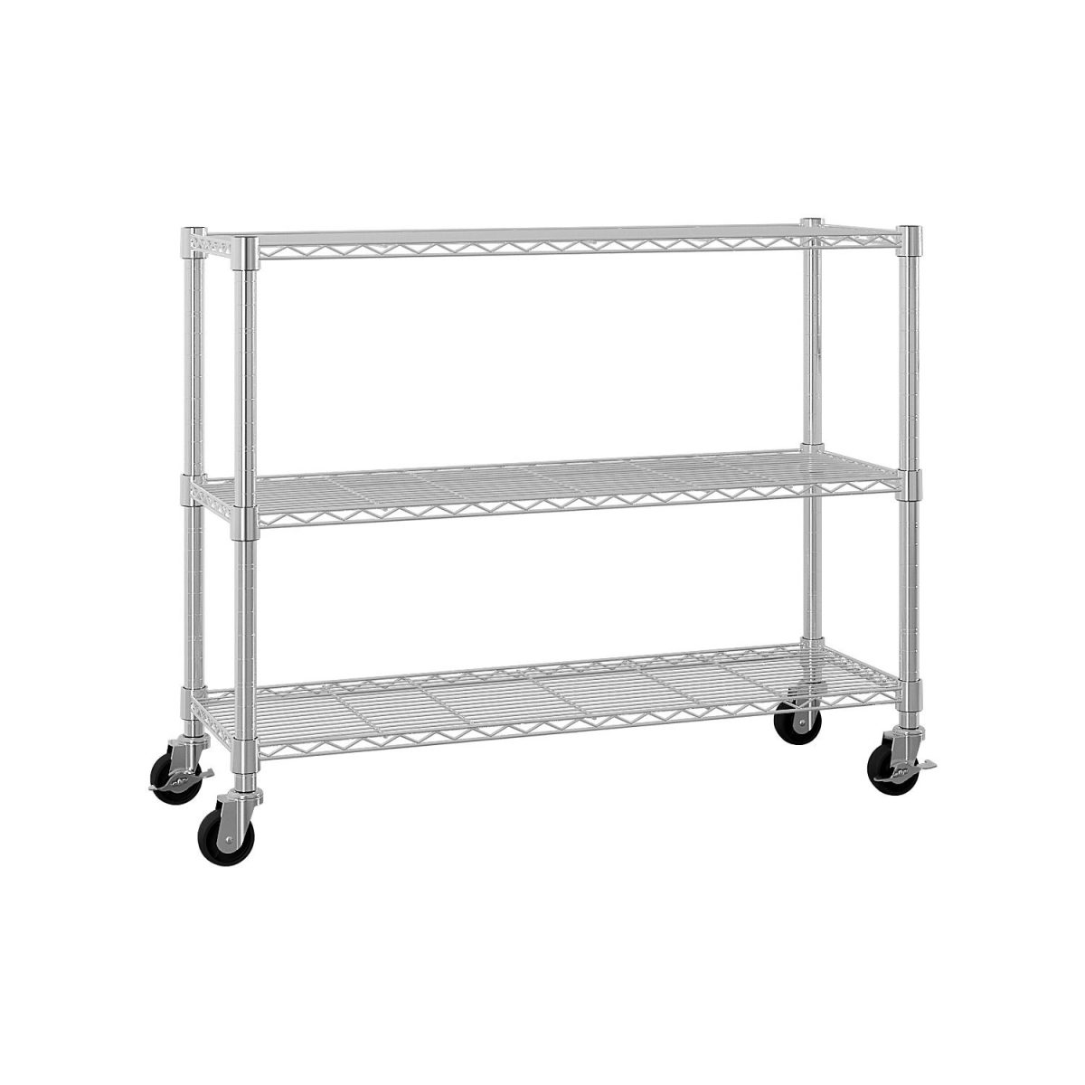 6 Tier Removable and Freely Adjustable NSF Certified Wire Shelving Unit with Wheels Heavy Duty Metal Storage Rack for Kitchen Garage Pantry Commercial Use 48x18x72 Inches Silver - Image 6