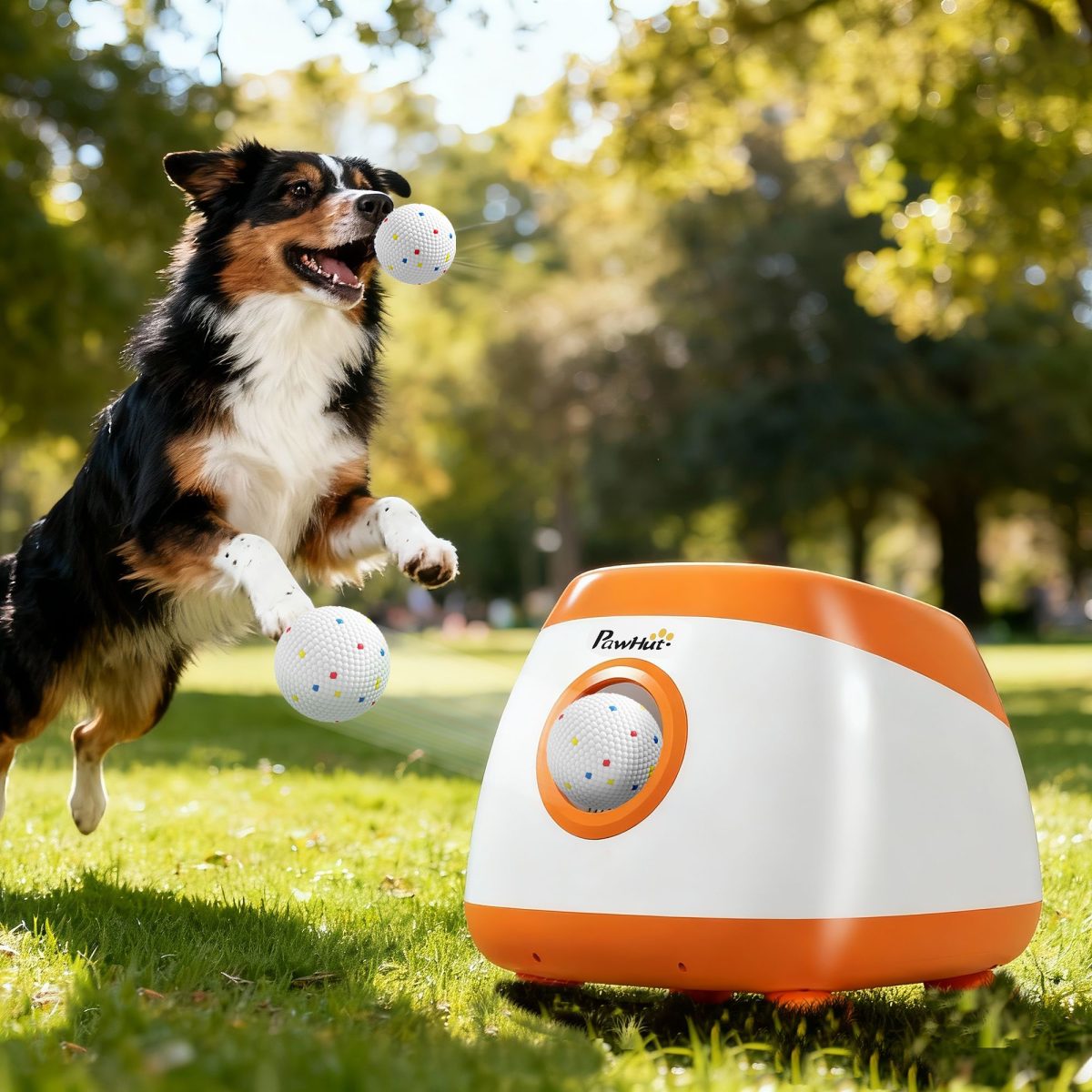 Automatic Dog Ball Launcher with 26-79 FT Distance, Automatic Ball Launcher for Medium and Large Dogs, Orange - Image 10