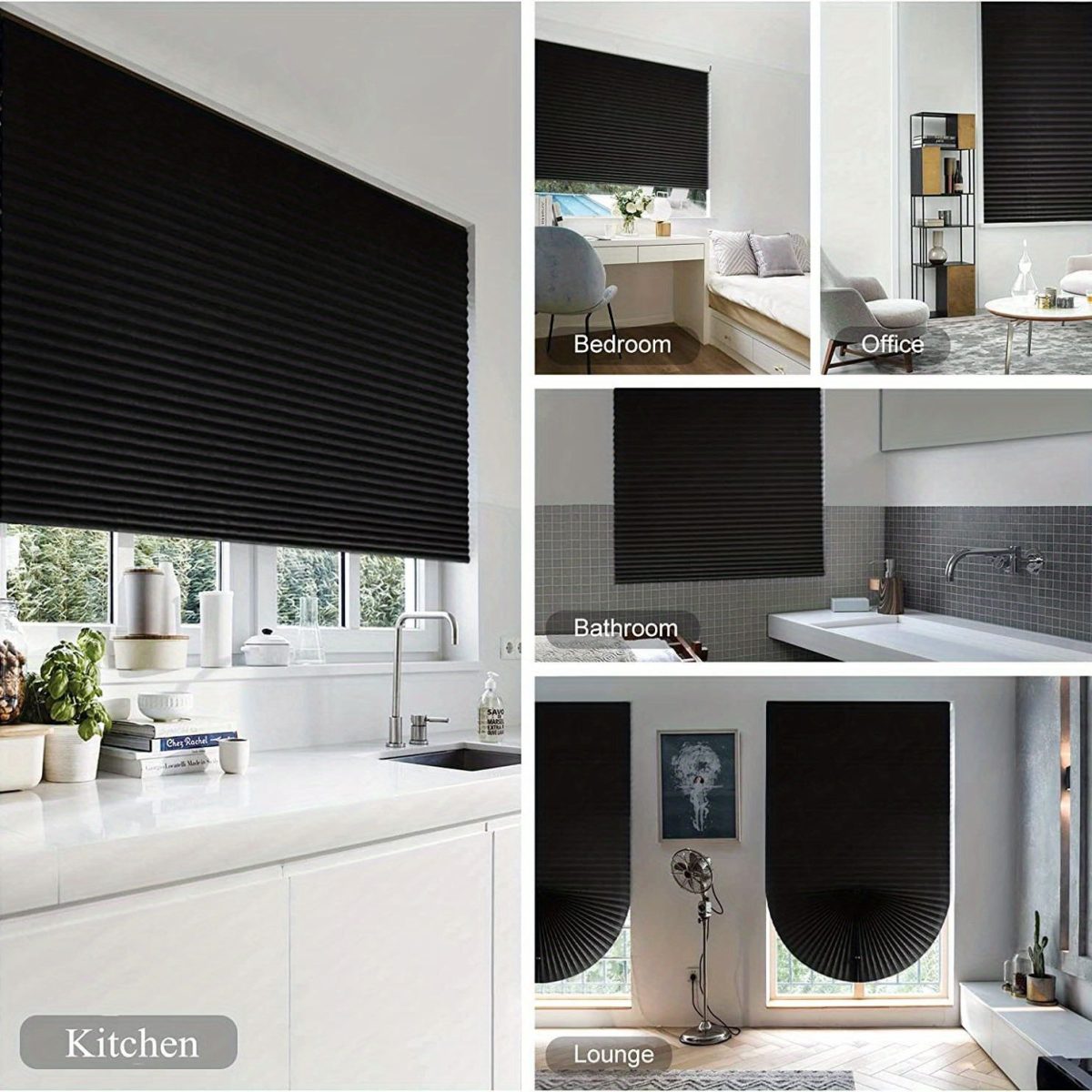 Portable blind full-shading curtain self-adhesive pleated blind non-perforated adhesive roller blinds. - Image 11