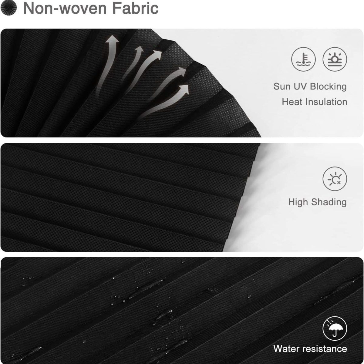 Portable blind full-shading curtain self-adhesive pleated blind non-perforated adhesive roller blinds. - Image 17