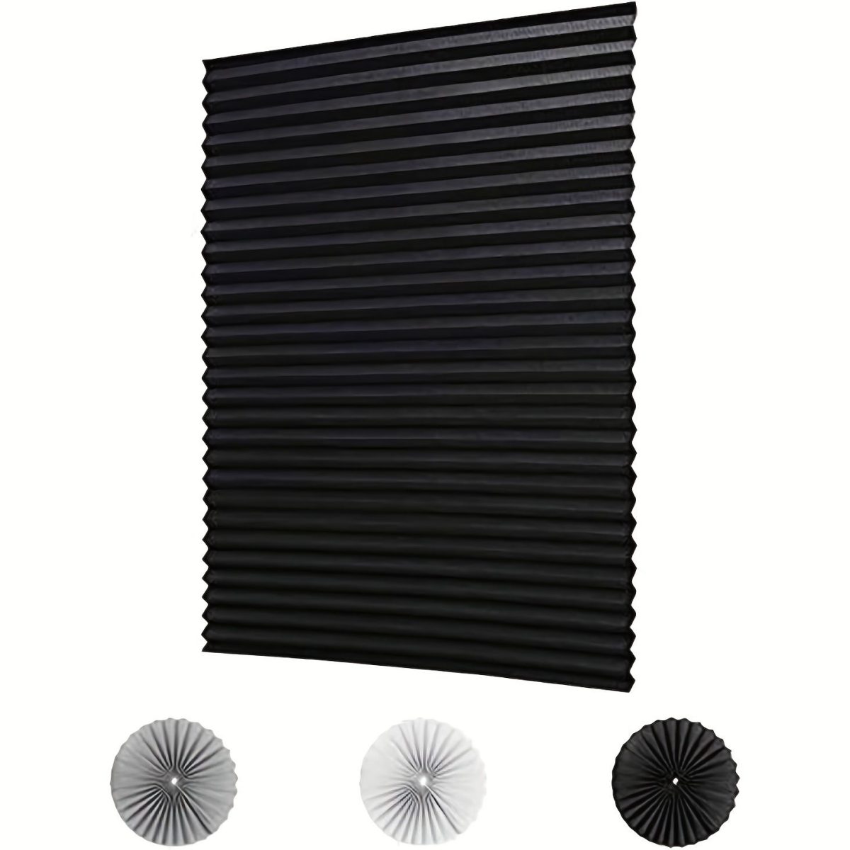 Portable blind full-shading curtain self-adhesive pleated blind non-perforated adhesive roller blinds. - Image 29