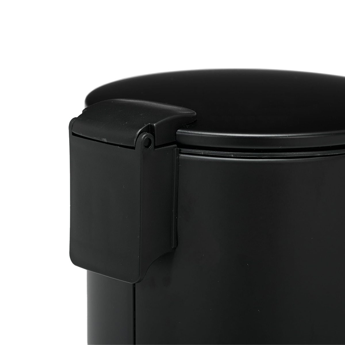 3L/0.8 Gallon Round Step Trash Can, Small Stainless Steel Bathroom Garbage Can with Foot Pedal and Removable Inner Bucket for Bathroom, Bedroom, Office, Black - Image 12