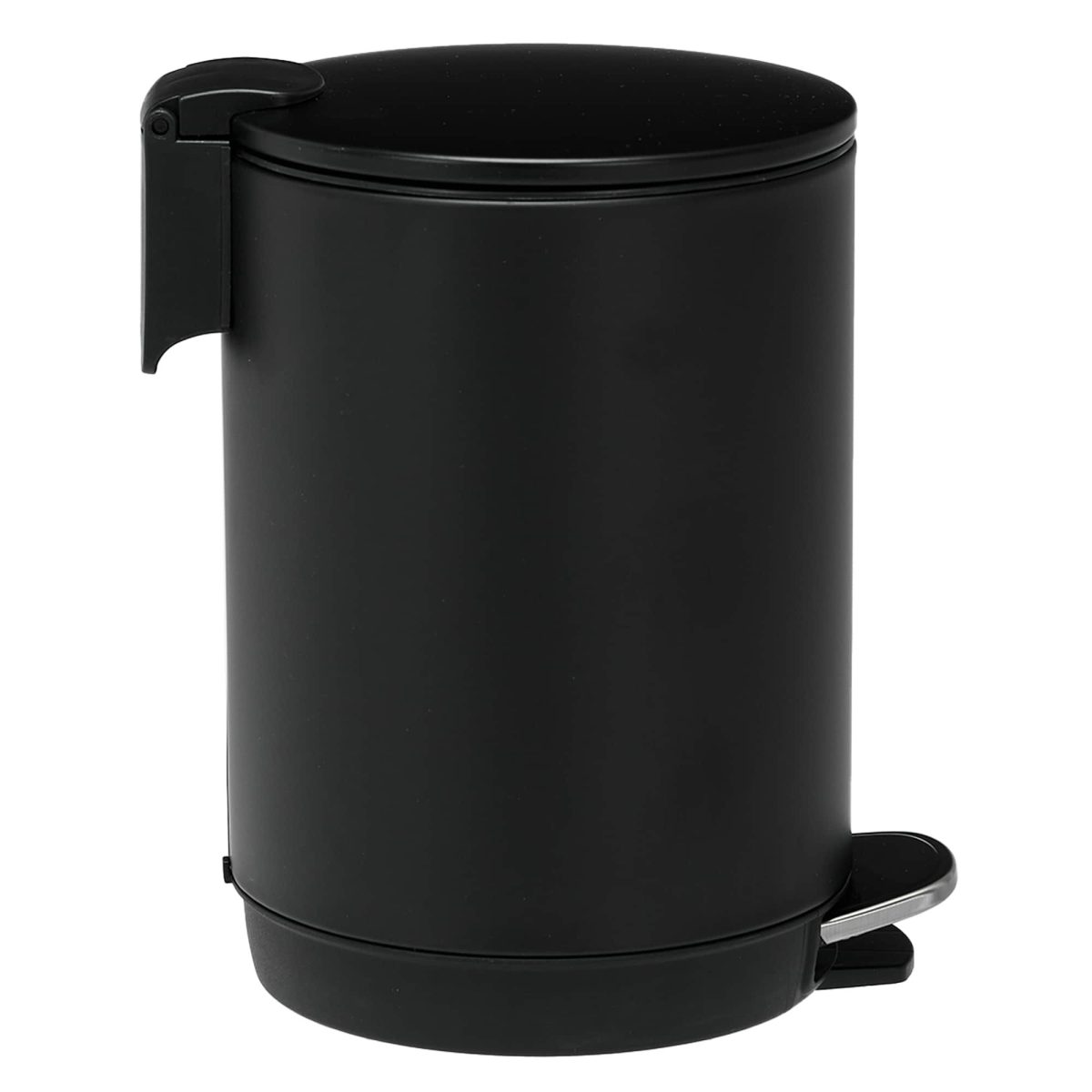 3L/0.8 Gallon Round Step Trash Can, Small Stainless Steel Bathroom Garbage Can with Foot Pedal and Removable Inner Bucket for Bathroom, Bedroom, Office, Black - Image 16