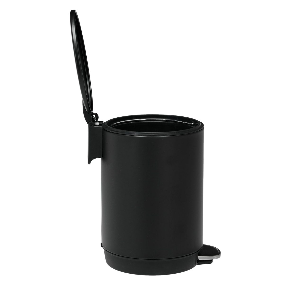 3L/0.8 Gallon Round Step Trash Can, Small Stainless Steel Bathroom Garbage Can with Foot Pedal and Removable Inner Bucket for Bathroom, Bedroom, Office, Black - Image 17