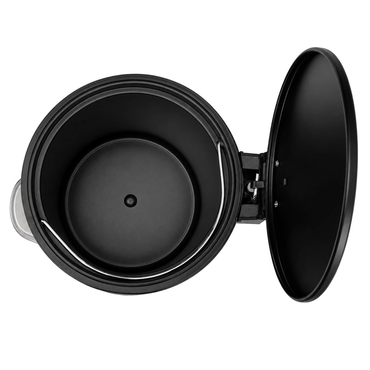 3L/0.8 Gallon Round Step Trash Can, Small Stainless Steel Bathroom Garbage Can with Foot Pedal and Removable Inner Bucket for Bathroom, Bedroom, Office, Black - Image 19