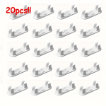 20pcs Clear Cable Management Clips - Adhesive Cable Organizers for TV, PC, Ethernet, Under Desk & Wall - Home & Office Organization